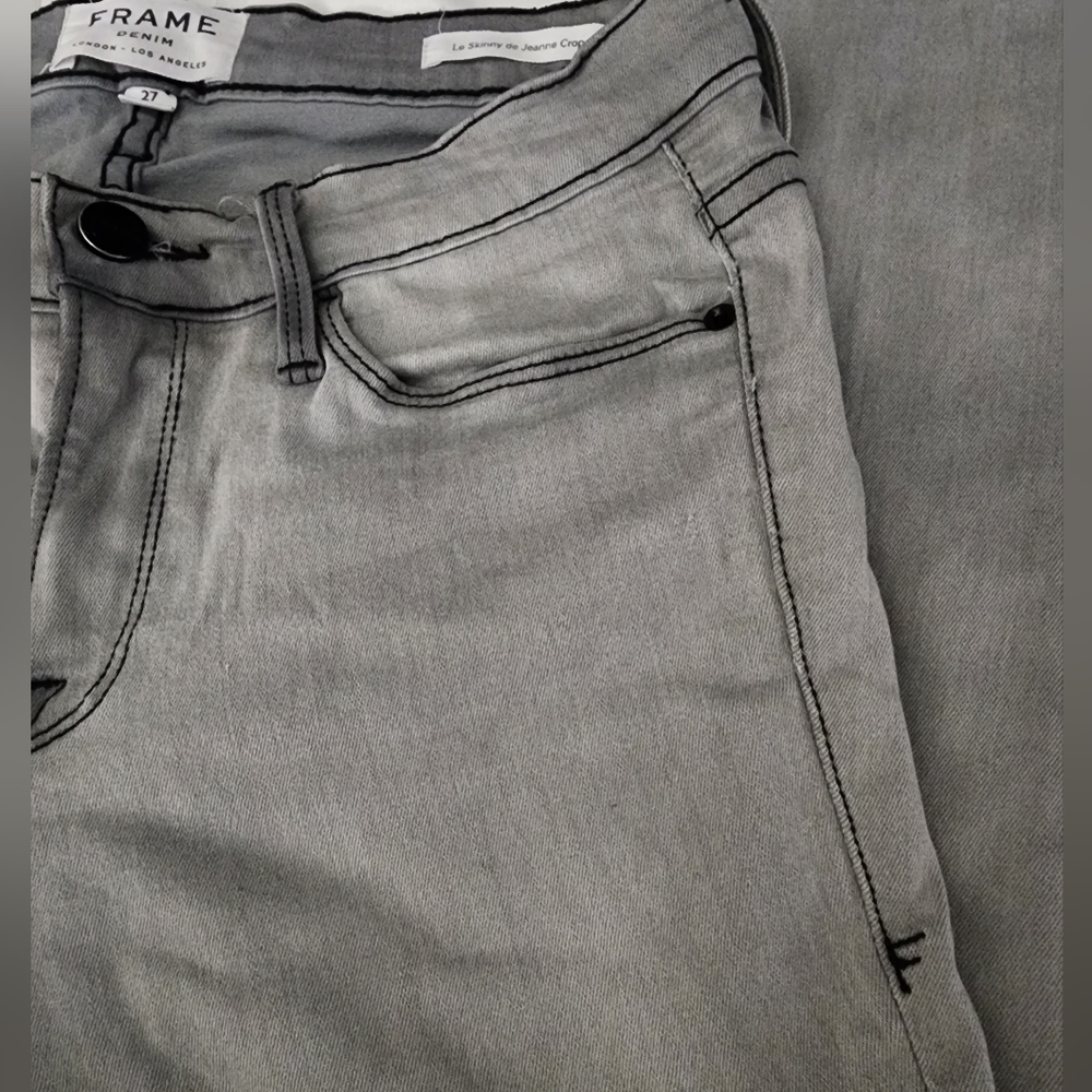 Frame  gray skinny jeans  size 27 - Picture 5 of 9